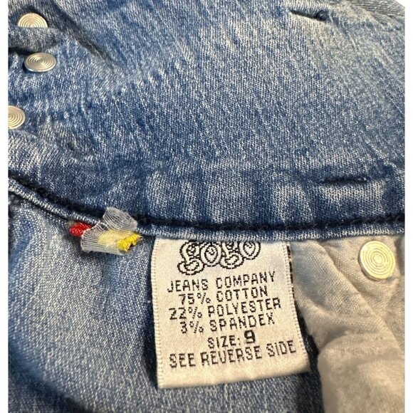 GOGO Star Girls Junior Distressed Crop Short Pants Blue Size 9 Sku 2531 - Picture 6 of 12